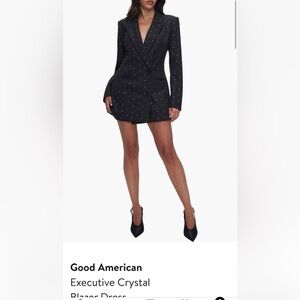 Good American Executive Crystal Blazer Dress. Size medium, worn once.
